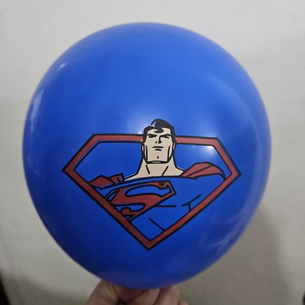 Pack 12 Globos Látex Cumpleaños Superman ( Superheroe) - Imagen 4
