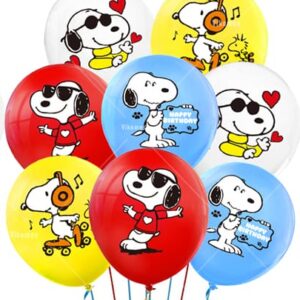 Pack 12 Globos Látex Snoopy