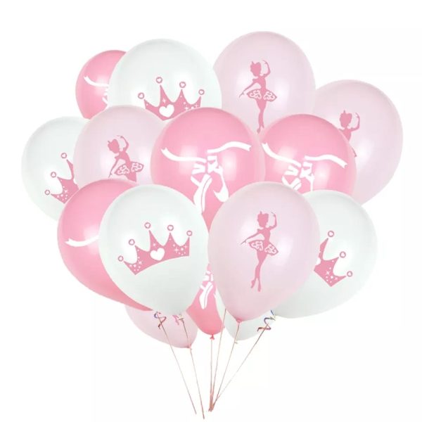 Pack 12 Globos Látex Cumpleaños Bailarina
