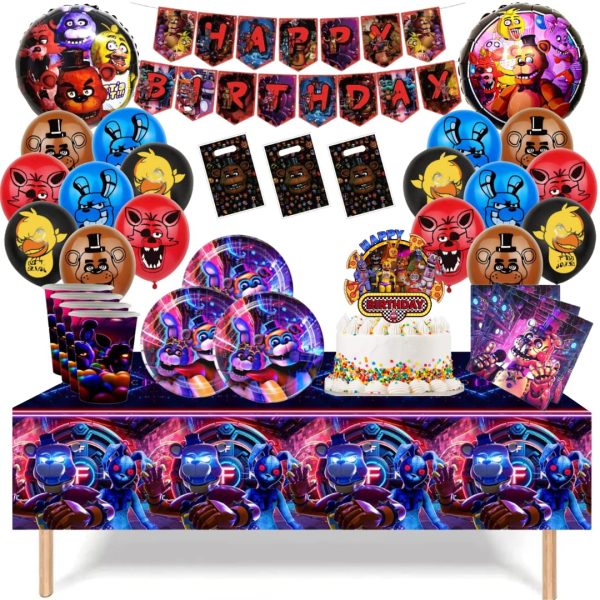 Globos Cotillón Decorativo Cumpleaños Five Night´s at Freddys ( Fnaf)