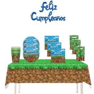 Cotillón Decorativo Cumpleaños Minecraft