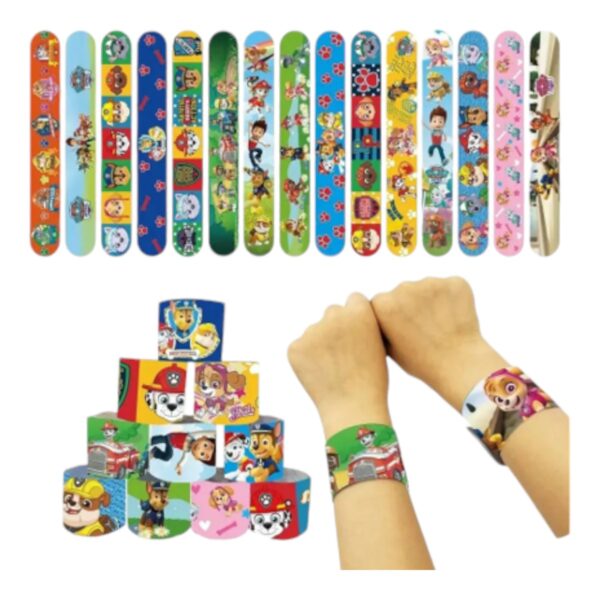 Pulseras Slap Decorativa 12 und Cumpleaños Paw Patrol