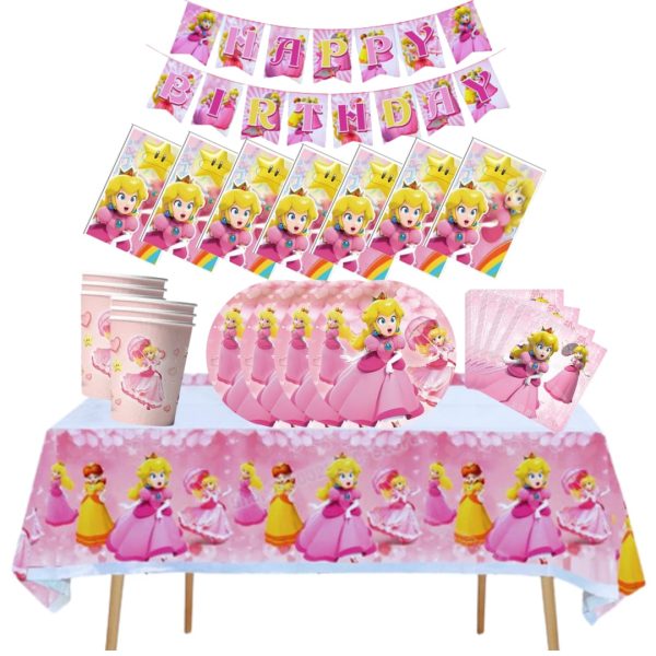 Cotillón Decorativo Cumpleaños Princesa Peach (Mario Bross)