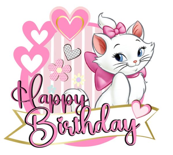Topper para Torta Cumpleaños Gatita Marie