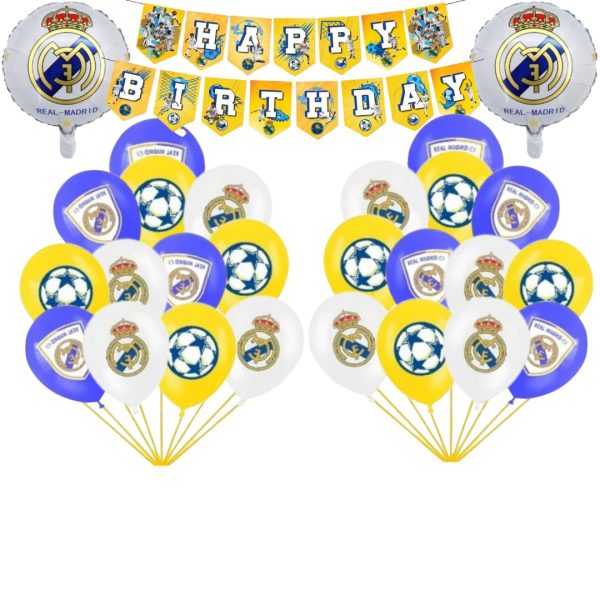 Set Decorativo Banderin Real Madrid Futbol