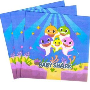 Pack 20 Servilletas Decorativas  Tiburon Bebé
