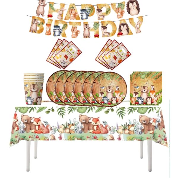 Cotillón Decorativo Cumpleaños Animales del bosque
