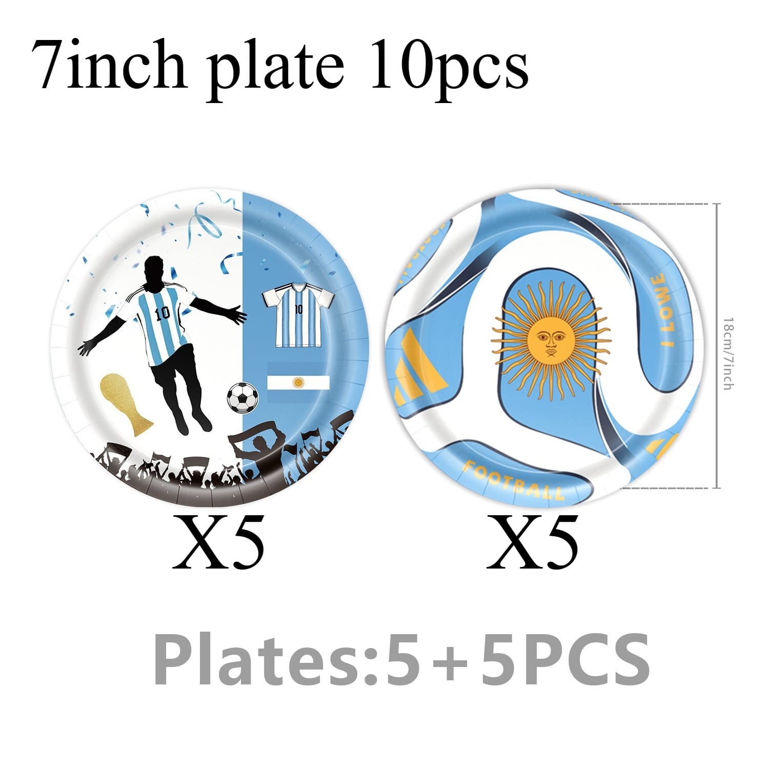 Cotillón Globos Decorativo futbol argentina - Imagen 2