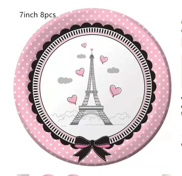 Pack de 10 Platos para Cumpleaños Paris