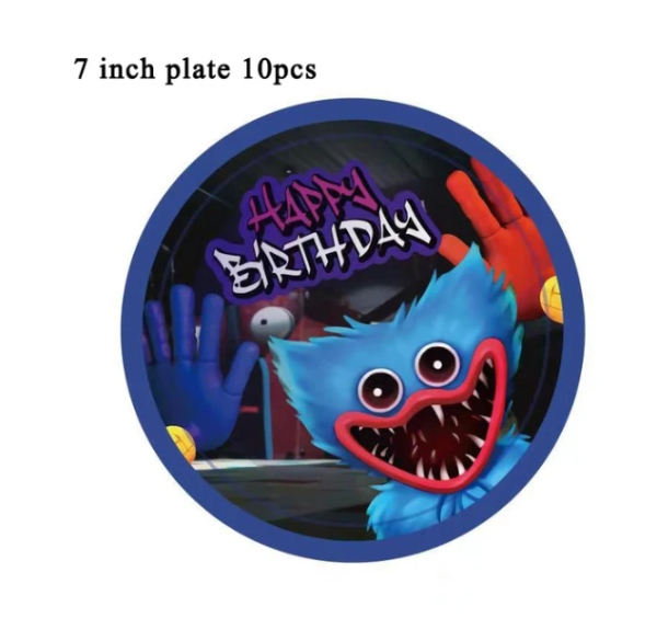 Platos Decorativo 10 Unidades para Cumpleaños Poppy Play Time