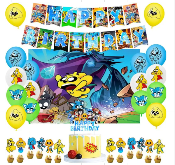 Set Decorativo con Telón para Cumpleaños Mikecrack