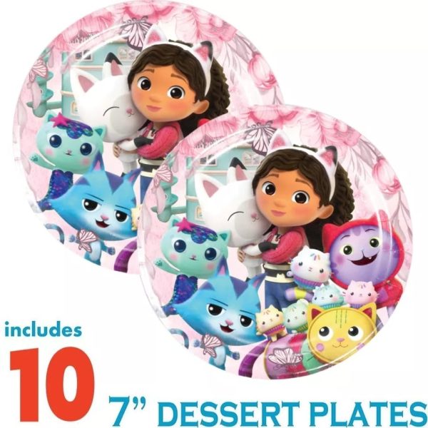 Pack de 10 Platos para Cumpleaños Gaby (Rosa)