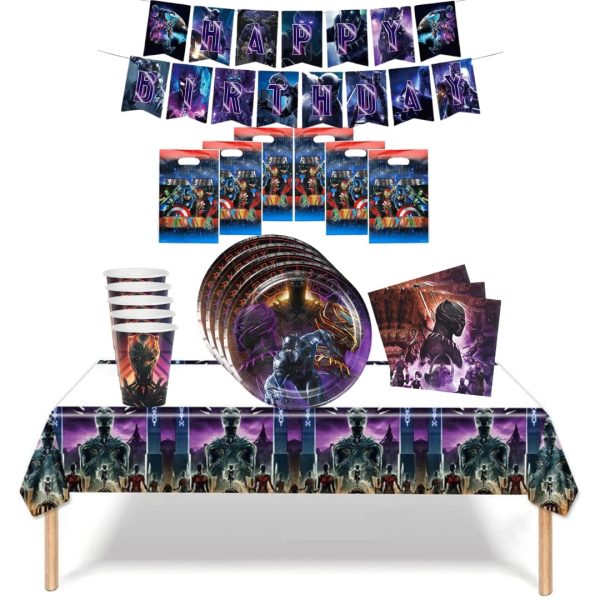 Cotillón Decorativo Cumpleaños Pantera Negra ( Avengers)