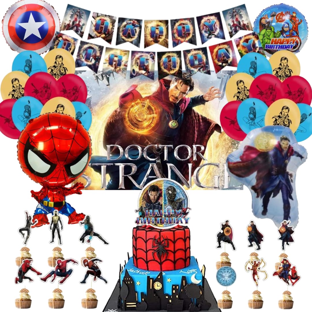 Set Decorativo + Fondo Telón Cumpleaños Doctor Strange (Supeheroes)