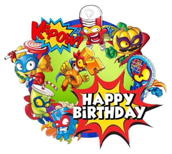 Topper para Torta de Cumpleaños Super Zings