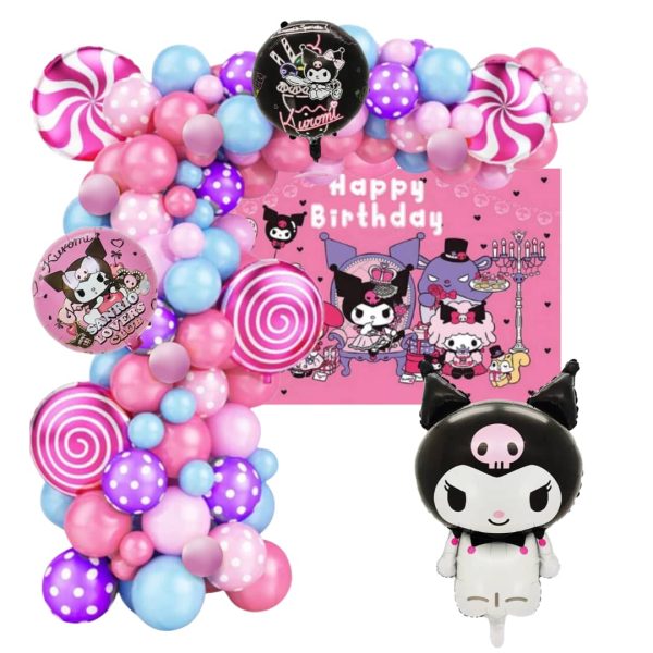 Kit Globos Decoración Kuromi