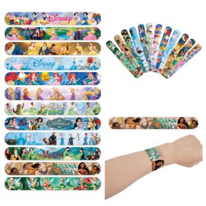 Pack 12 Pulseras Slap Princesas Disney