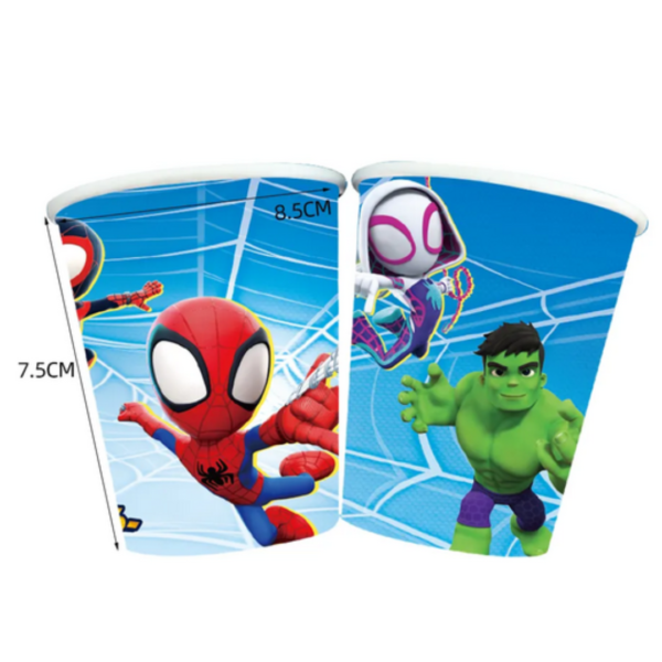Pack de 10 Vasos para Cumpleaños Spidey