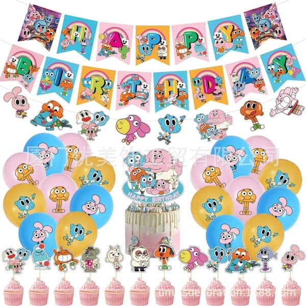 Set Decorativo Cumpleaños El Mundo de Gumball