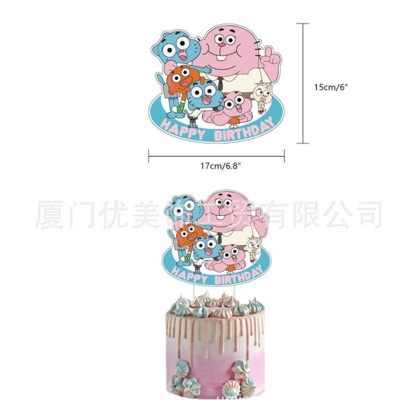 Set Decorativo Cumpleaños El Mundo de Gumball - Imagen 3