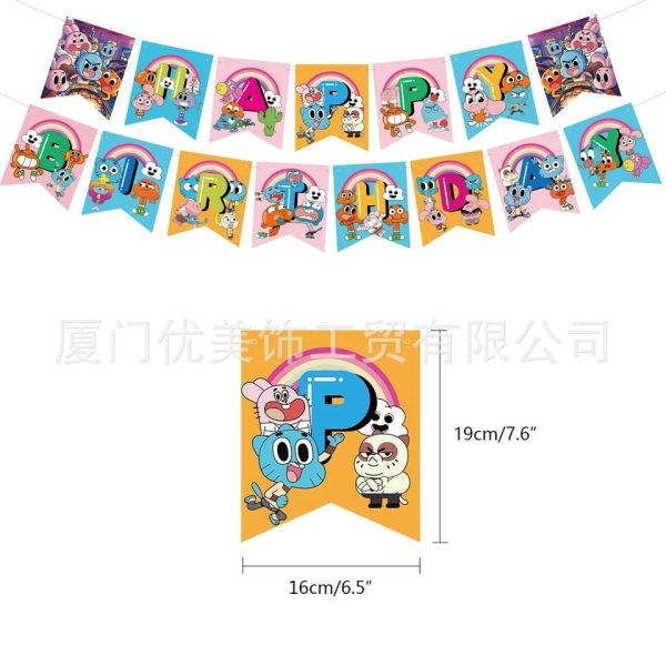 Set Decorativo Cumpleaños El Mundo de Gumball - Imagen 4