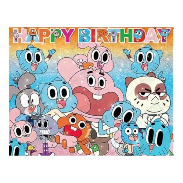 Fondo Telón para Fotografía Decoración El Mundo de Gumball