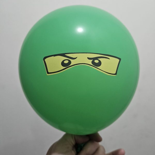 Pack 12 Globos Látex Cumpleaños Ninjago - Imagen 6
