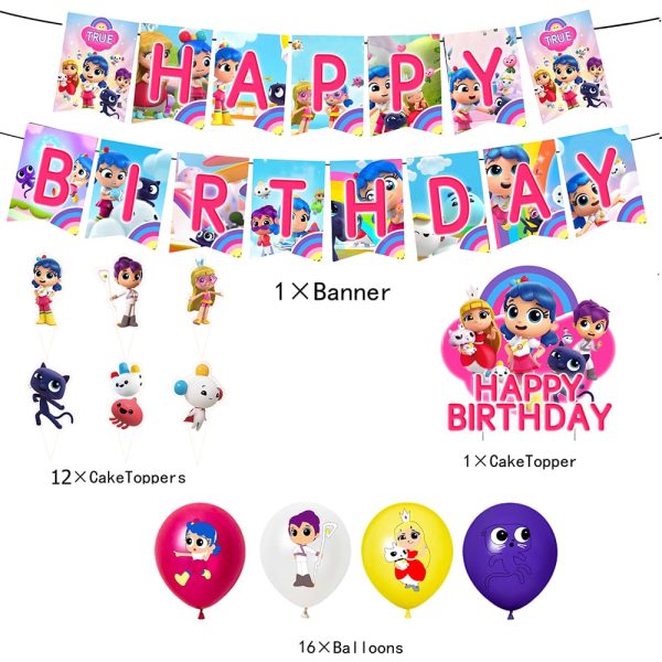 Set Decorativo Cumpleaños Vera y el Reino Arcoíris - Imagen 3