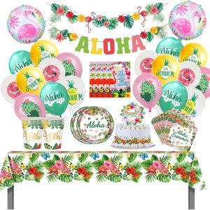 Cotillón Globos Decorativo Cumpleaños Hawaiana (Tropical/Verano)