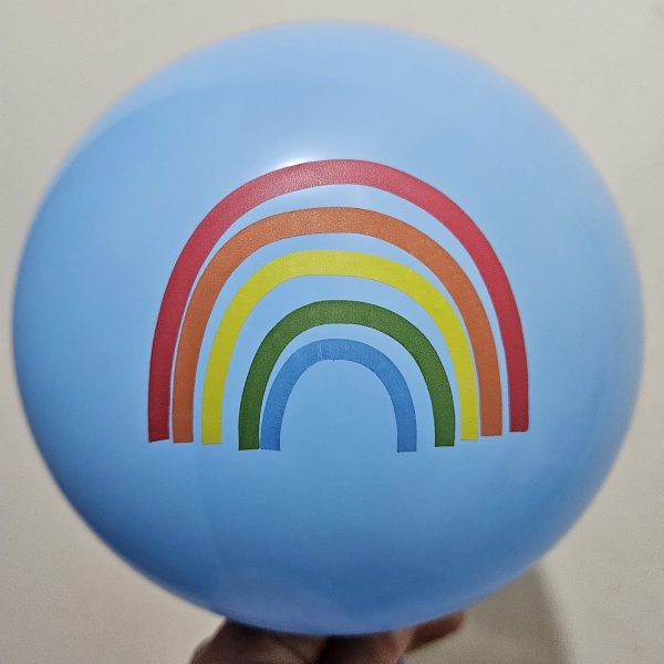 Pack 12 Globos Látex Cumpleaños Arcoiris - Imagen 2