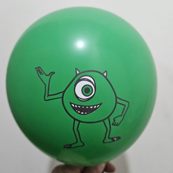 Pack 12 Globos Látex Cumpleaños Monster Ink - Imagen 4