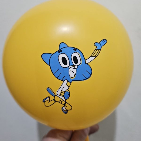 Pack 12 Globos Látex Cumpleaños Mundo de Gumball - Imagen 3