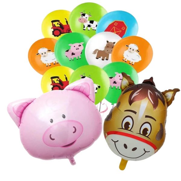 Set Globos Animales de la Granja