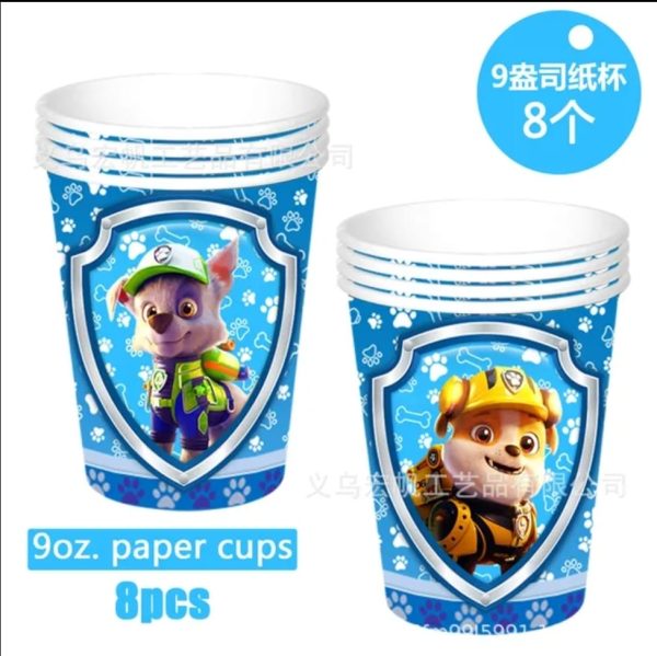 Pack de 10 Vasos para Cumpleaños Paw Patrol (azul)