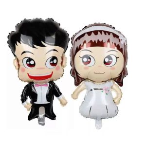 Set Globos aluminio Novia y Novio