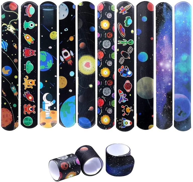 Pack De 96 Pulseras Slap De Colores Para Niños – 48 Diseños Distintos – PVC Flexible Y Reutilizable – Ideal Para Fiestas, Piñatas Y Regalos