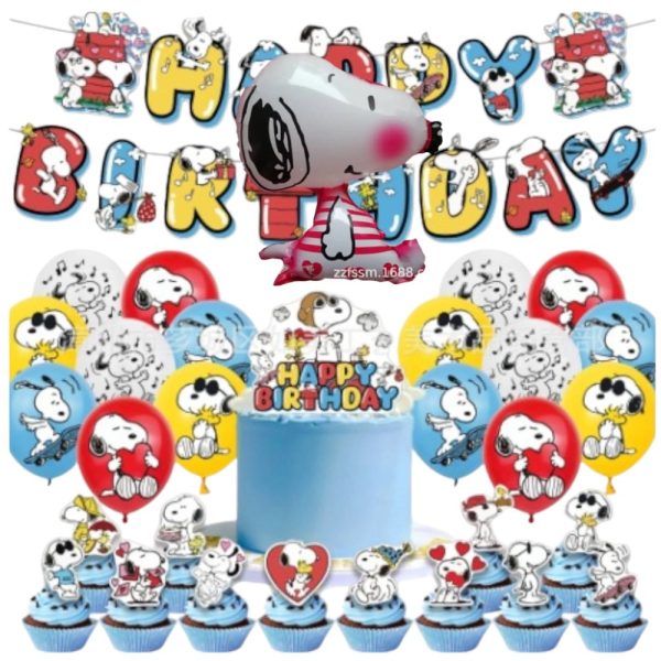 Set Decorativo Cumpleaños Snoopy (Mod2)