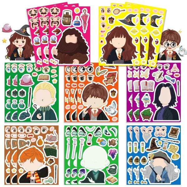 Set Stickers Pegatinas Rompecabezas Harry Potter 16pzas