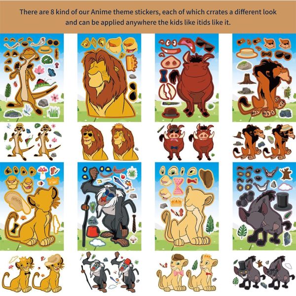 Set Stickers Pegatinas Rompecabezas Rey León 16 pzas - Imagen 3