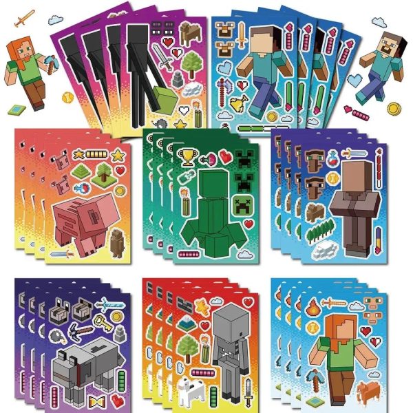 Set 16 Stickers Pegatinas Minecraf