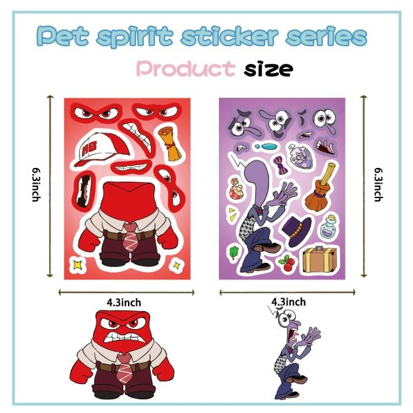 Set Stickers Pegatinas Intensamente 16 pzas - Imagen 3