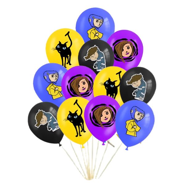 Pack 12 Globos Látex Coraline