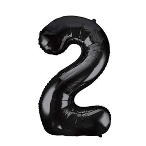 Globo Metálico Numero 2 Negro 32″ (70cm)