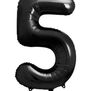 Globo Metálico Numero 5 Negro 32″ (70cm)
