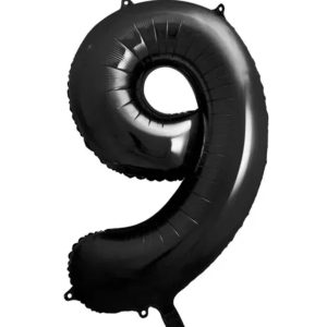 Globo Metálico Numero 9 Negro 32″ (70cm)