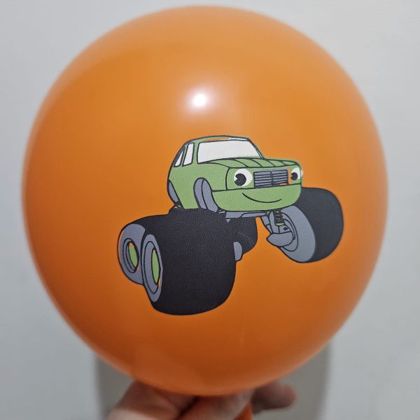 Pack 12 Globos Látex Cumpleaños Blaze Machine - Imagen 2