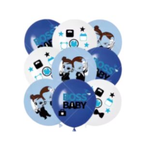 Pack 12 Globos Látex Jefe en Pañales