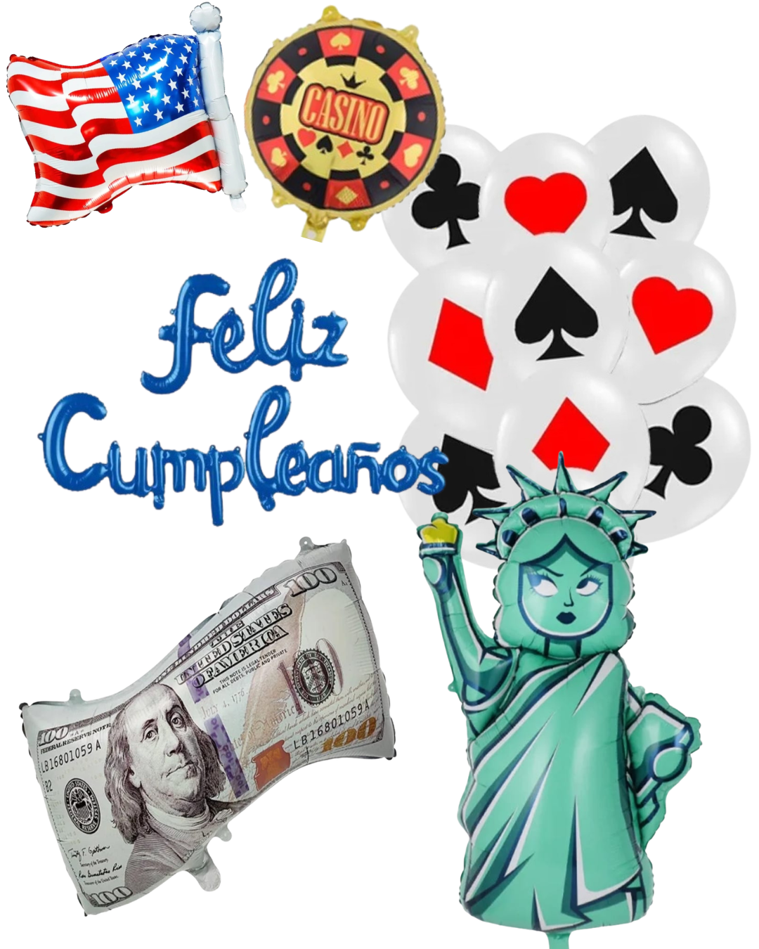 Set Globos Feliz Cumpleaños Casino Las Vegas