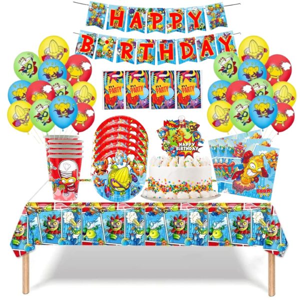 Cotillón Globos Decorativo Cumpleaños Super Zings