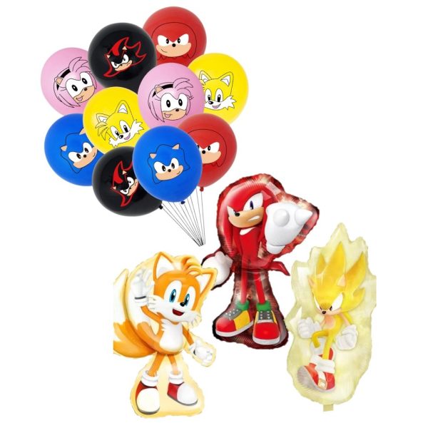 Set Globos Aluminio + Látex Sonic